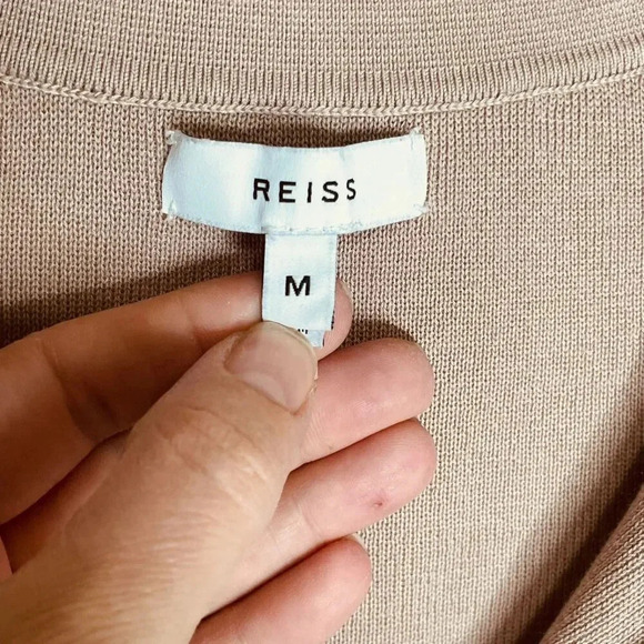 Reiss 1/4 Zip Pullover Polo Jumper Sweater - Picture 3 of 11